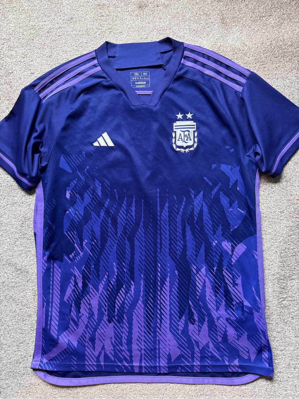 Mens Adidas 2022 Argentina FIFA World Cup Soccer Kit Size XXL Slim Fit